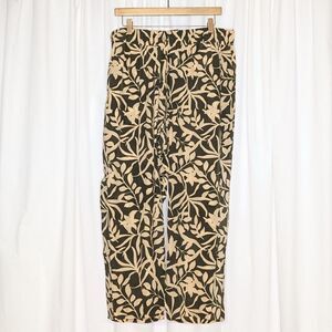 Tucker NYC Julia Pant Forest Figi Floral in Crepe de Chine Silk Floral